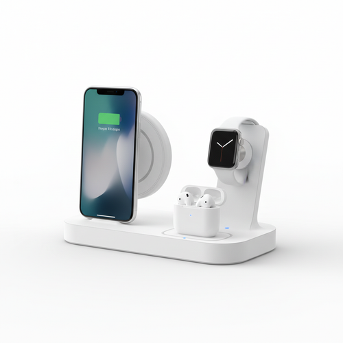 Station de charge 3-en-1 avec iPhone AirPods Apple Watch